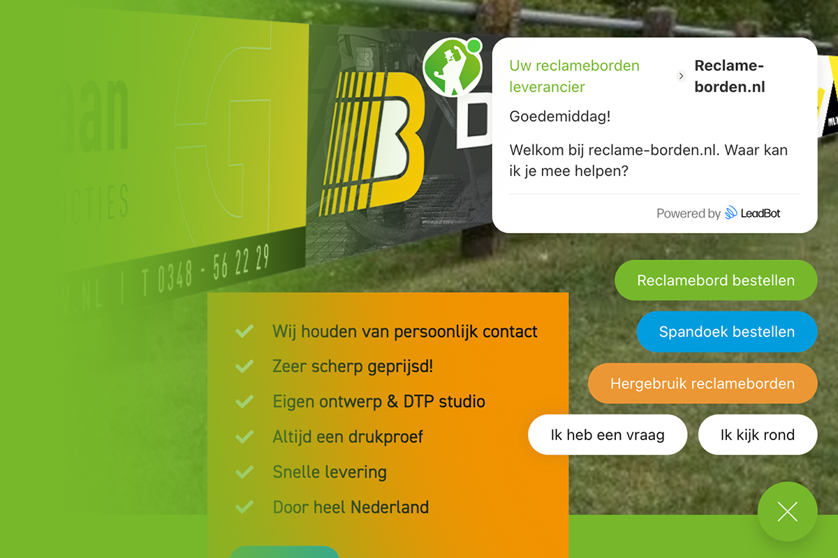 reclame borden.nl leadbot