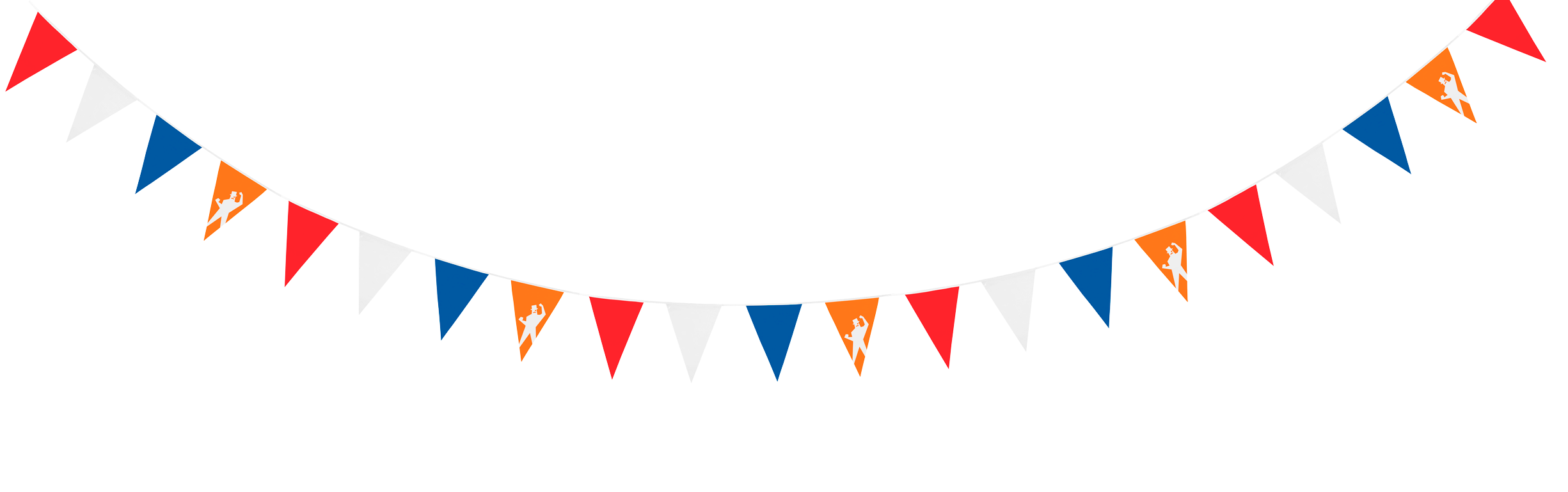 Vlaggenlijn 5 meter met je eigen logo gepersonaliseerd
